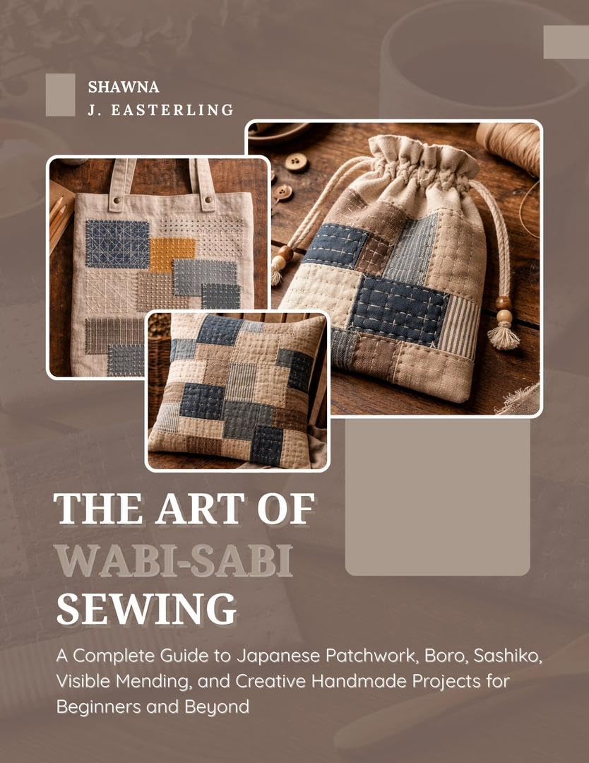 The Art of Wabi-Sabi Sewing: A Complete Guide to Japanese Patchwork, Boro, Sashiko, Visible Mending and Creative Handmade Projects for Beginners & Beyond (English Edition)