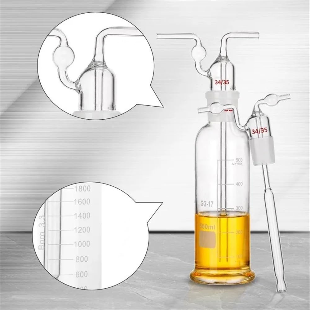 Cristalería de Laboratorio 60 125 250 500 1000 ml Tubo recto de vidrio Tapón cilíndrico Material de vidrio for laboratorio Experimento(500ml(34))