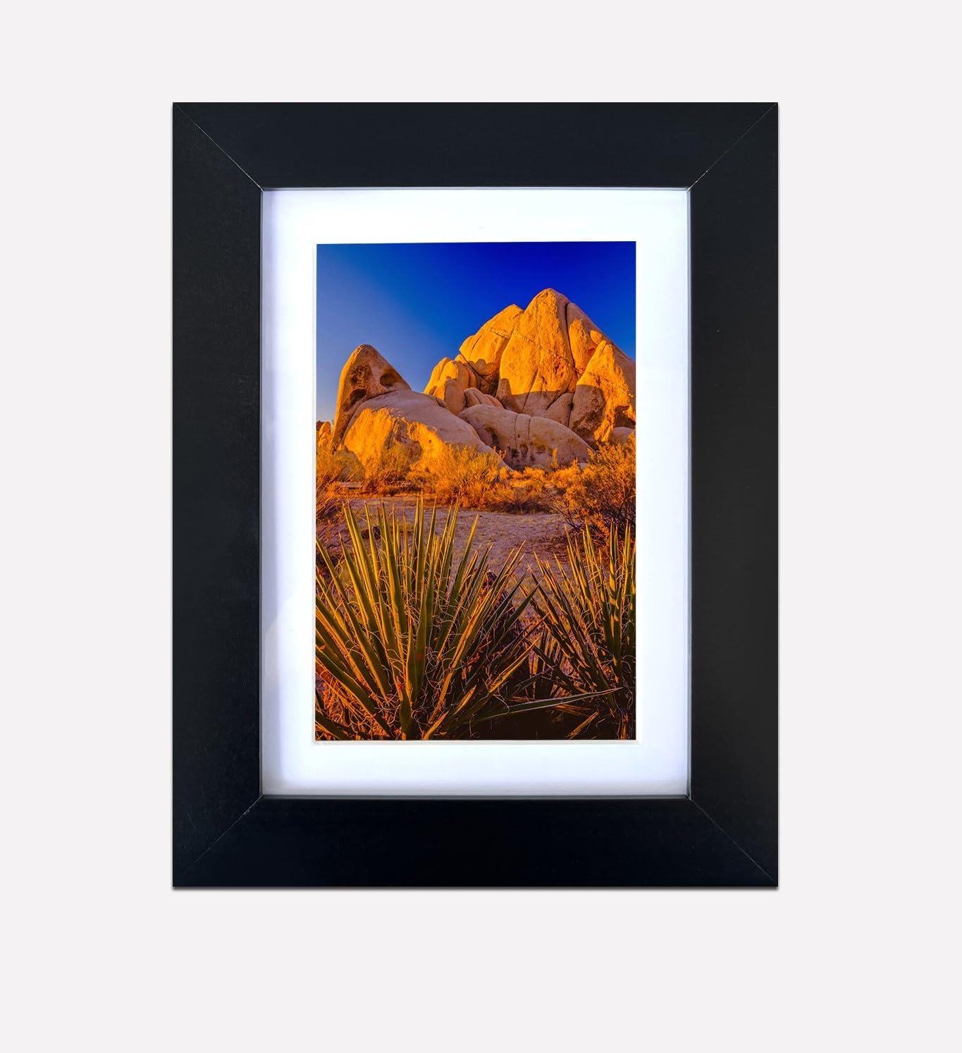 Container Furniture Direct 5x7 Inch Hanging Picture Frames for Wall, Desk and Tabletop with Easel Back, Plexiglass, and Dual Mounting Hanger for Horizontal and Vertical Formats, Set of 6, Black
