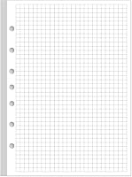 Vista 11 de A5 TUL Papel de recambio cuadriculado con sistema de discos, papel cuadriculado con sistema de 8 discos, 100 hojas/200 páginas, papel cuadriculado