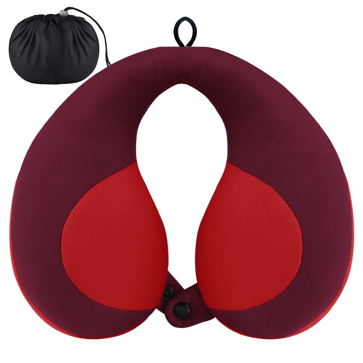 INFANZIA Kids Chin Supporting Travel Neck Pillow, Helps Support Head and Neck, Comfortably Designed for Head, Neck, and Chin Support - Gifts for Toddler/Child/Kids, Red
