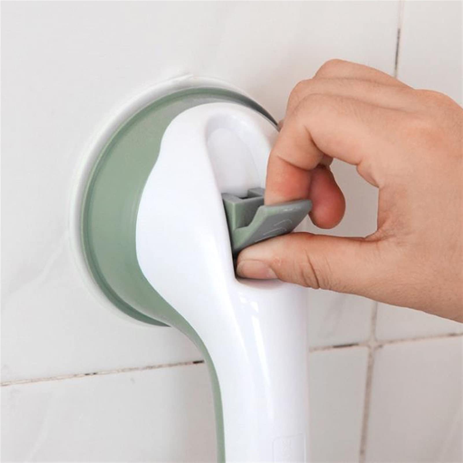 Barras de Agarre para baño, Barra de Agarre Antideslizante con Ventosa para baño Barras de Agarre para Ducha de Seguridad para Ancianos (Color : Black) (Green)
