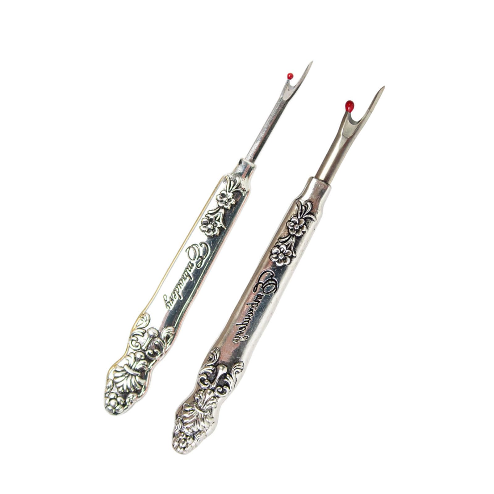 Kalttoy Of 2 Vintage Stitching Unpicker Metal Sewing Thread Unpicker Sewing Seam for Needlework Project Tool