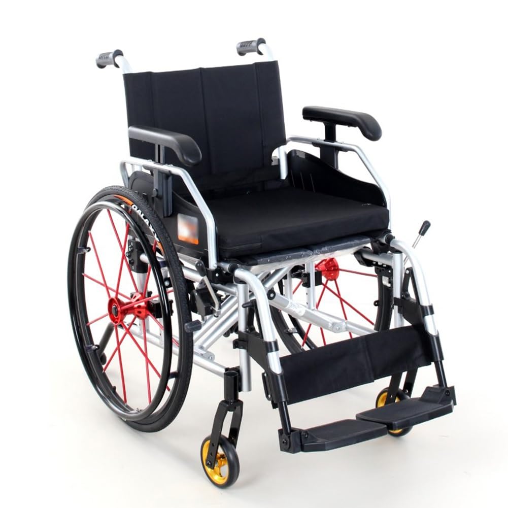 1 Paire de Roues Arrière de 60cm pour Fauteuil Roulant de Sport, 24 × 1 Pneus Gonflables Antidérapants, Moyeu en Aluminium