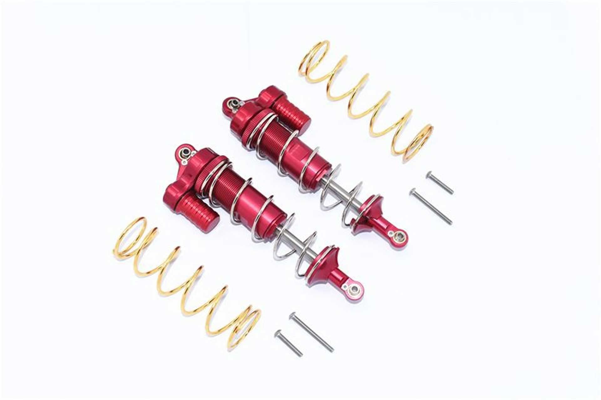 GPM Alum Front Or Rear L-Shape Piggy Back Spring Dampers 125mm (2) Red : Maxx