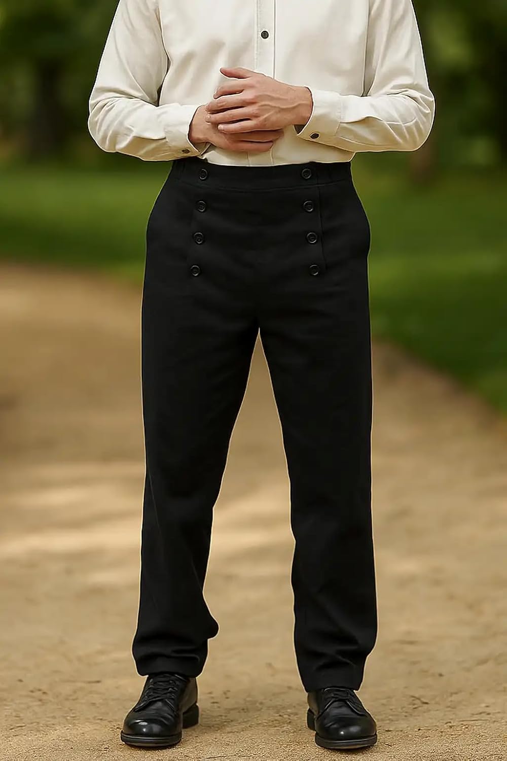 ThePirateDressing Steampunk Victorian Cosplay Costume Architect Men's Pants Trousers - Image 2