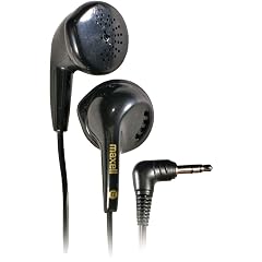 Maxell 190560 Wired Earbuds Headphones with Lightweight Extended Use Anisotropic Ferrite Magnet Driver - Dynamic Sound Reproduction Stereo