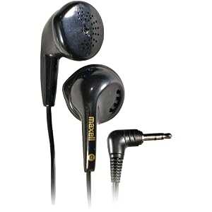 Maxell 190560 Wired Earbuds Headphones with Lightweight Extended Use Anisotropic Ferrite Magnet Driver - Dynamic Sound Reproduction Stereo
