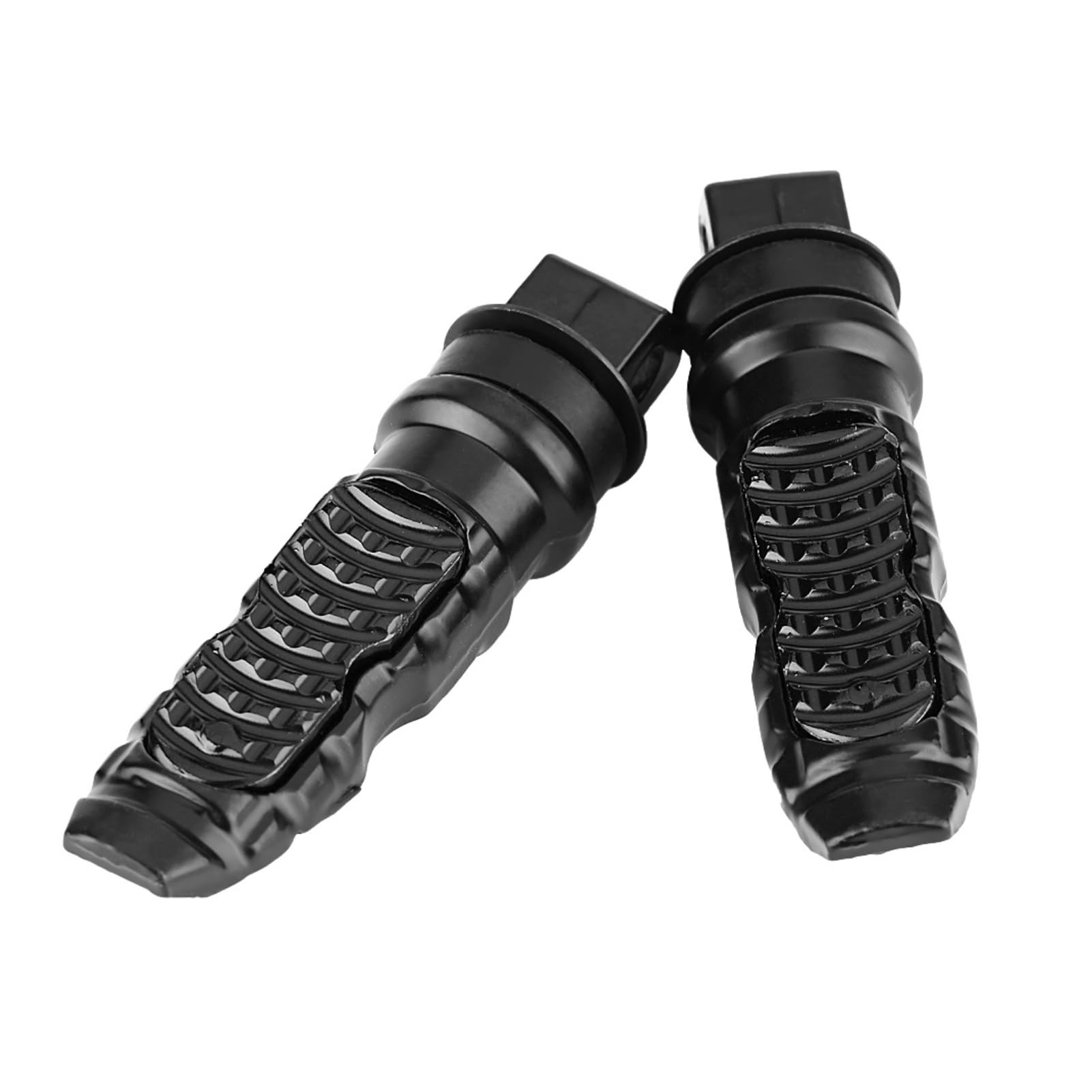 1 Paire Repose Pied Moto,cale pied moto,Universel 8mm Aluminium Repose-pieds de moto Passager Pédales arrière (Noir)