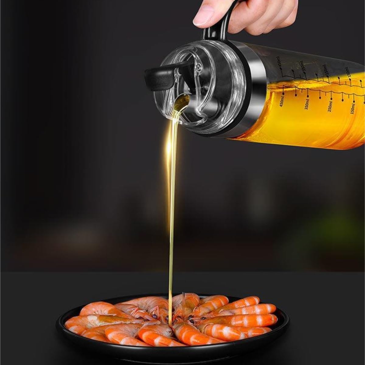 Dispenser per Salsa di Soia Bottiglia Di Salsa Di Soia A Prova Di Perdite For Uso Domestico, Set Da 2 Pezzi, Aceto, Condimento Contenitore Dell'olio(22cm)