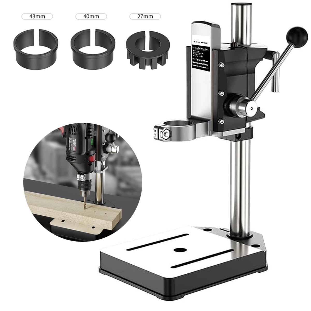 Soporte De Prensa De Taladro Manual,Banco De Trabajo De Prensa De Taladro De Mesa,Soporte De Perforación Ajustable,Soporte De Mesa Eléctrico,Herramienta De Reparación Con Base De Aleación Aluminio