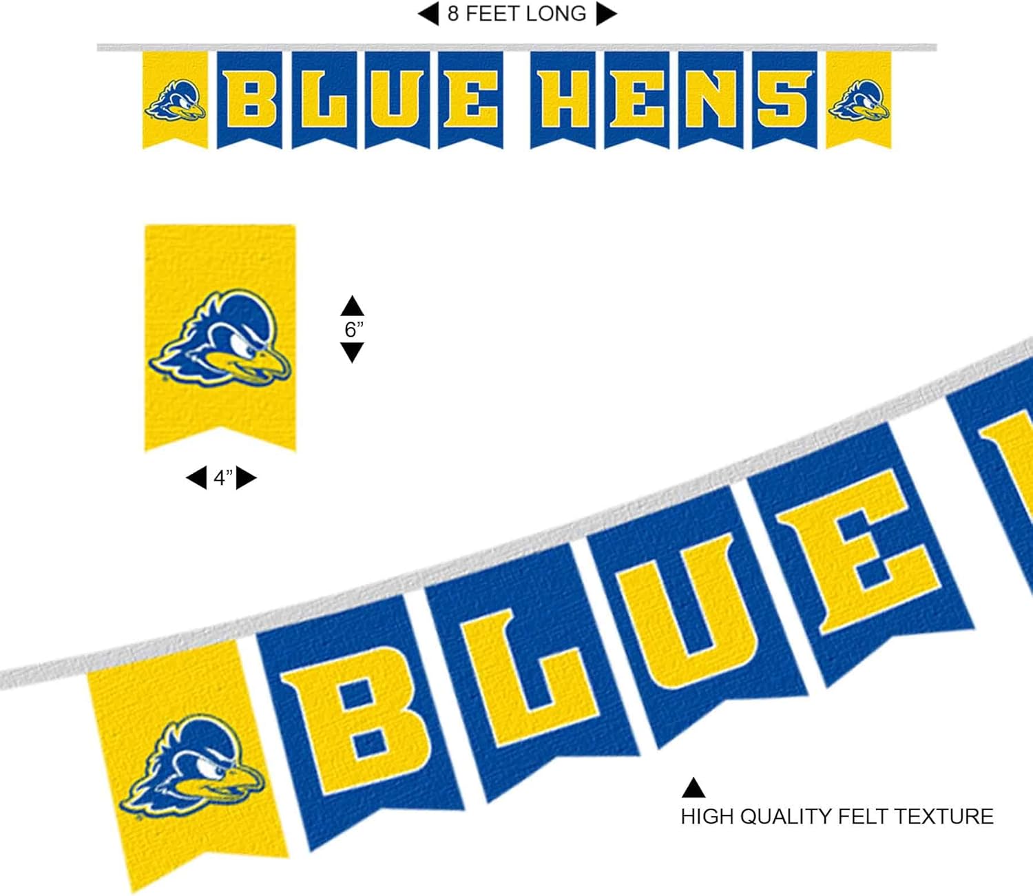 Delaware Blue Hens Banner String Pennant Flags - Image 5
