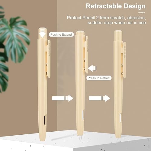 Miniatura 4 de MoKo Retractable PC Pen Sleeve with Sturdy Clip for iPad Air 5th4th Gen, iPad Pro 11Pro 12.9 20212020, iPad Mini 6 2021, Holder Sleeve Compatible