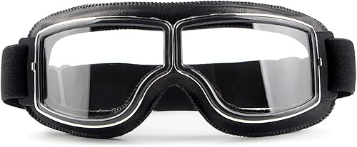evomosa Gafas de Motocicleta Vintage Antiarañazos Gafas de Scooter Esquí para Hombres Mujeres Adultos