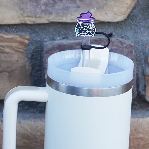 Miniatura 9 de Tapa de popote de café Boba para vaso Stanley, 12 unidades, accesorios de silicona para copa Stanley