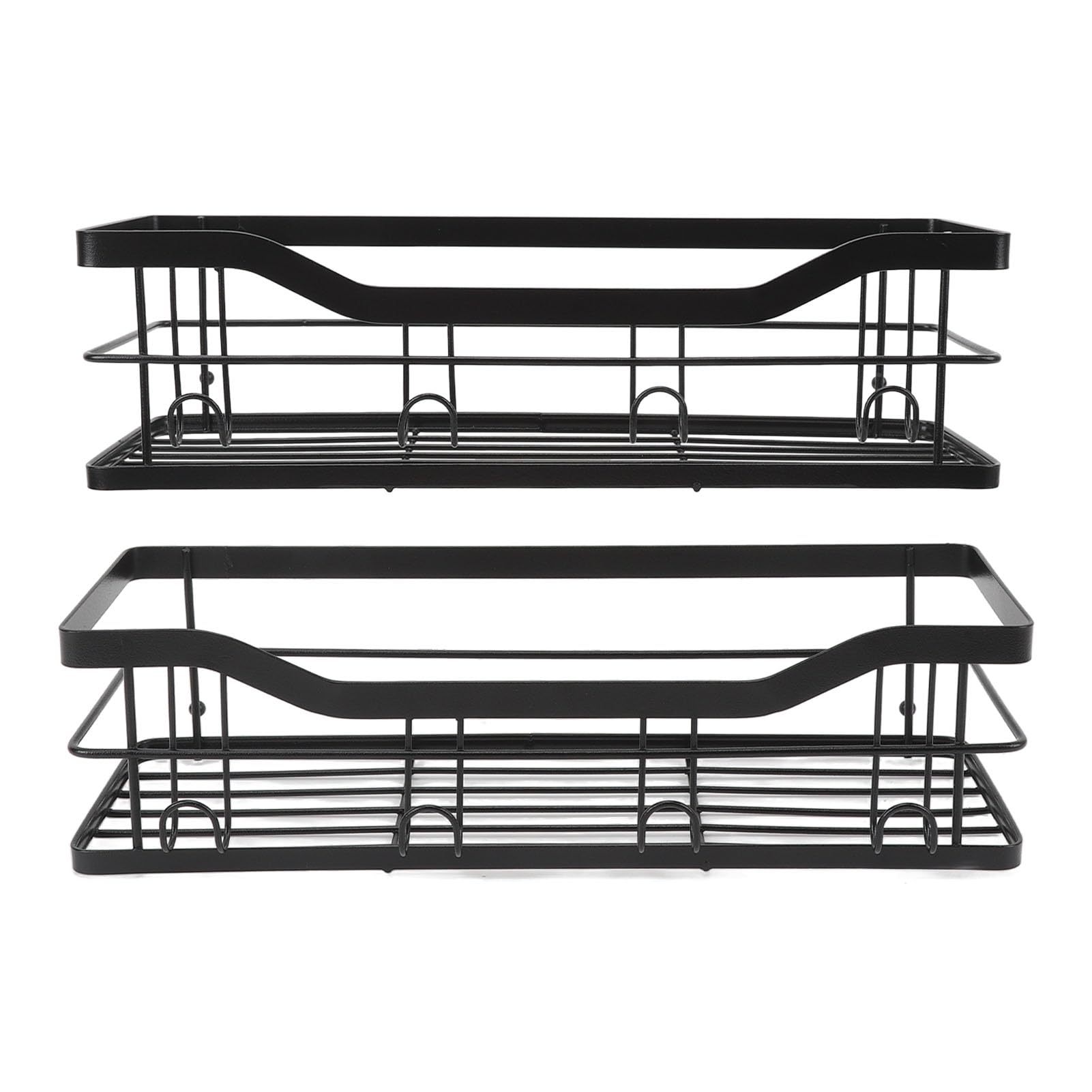 Aramox Adhesive Shower Caddy No Drill Bathroom Wall Shelf Large Capacity Shower Organizer Rack for Bathroom Multipurpose Carbon