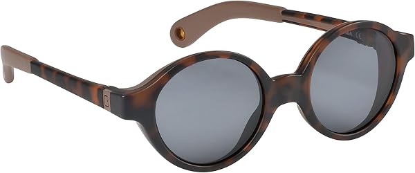 BÉABA, Lunettes de soleil pour bébé 9-24 mois, Protection 100% UV - CAT 3, Protection Latérale, Confort Optimal, Branches ajustables 360°, Ecaille - 1