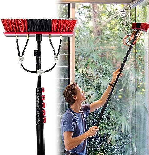 Brosse de nettoyage de vitres kit de perche télescopique photovoltaïque pour toit