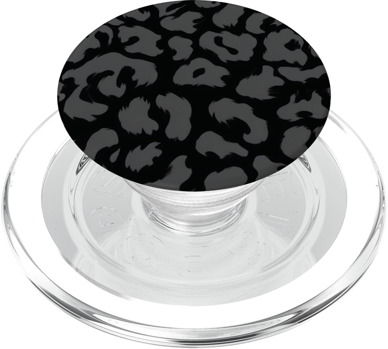 Black and White Leopard PopSockets PopGrip for MagSafe