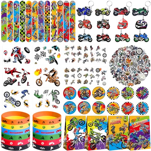 Moto cadeau fournitures avec sac cadeau et porte-clés pour anniversaire enfant