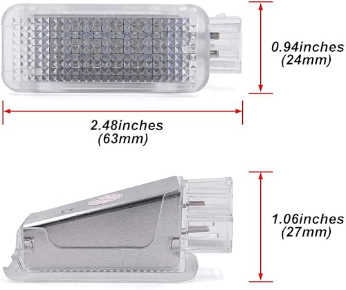 Vista 11 de NJSBYL Golf GTI MK5 MK6 - Luces LED para puerta de cortesía para VW Touareg Tigvan Eos Passat B5 B6 CC Golf 4/5/6 Sharan Beetle Blue LED Guantera