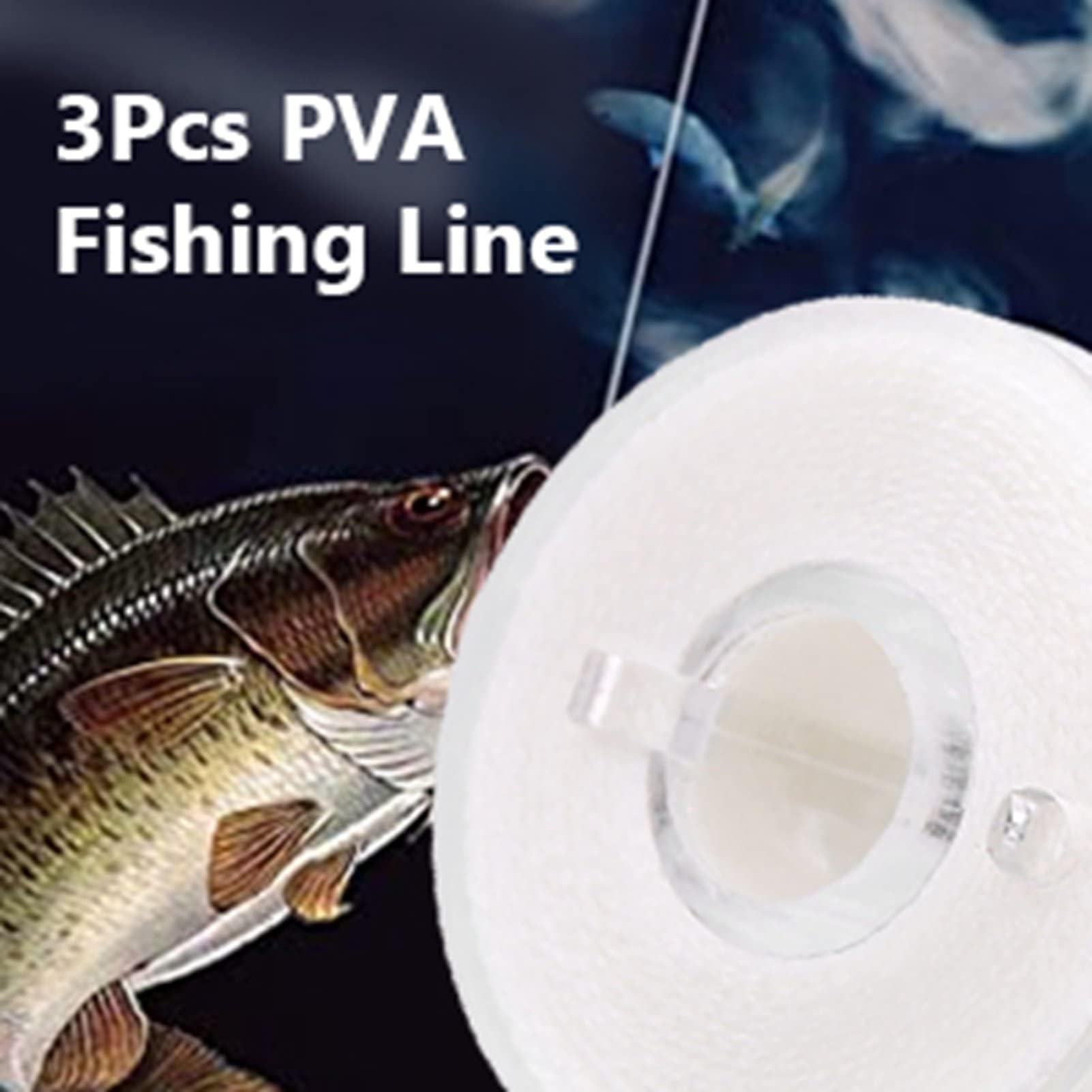 Línea de Pesca Trenzada 3 Piezas Soluble en Agua Super Fuerte de Alto Rendimiento Líneas de Pesca de PVA 20 m Cadena de Pesca