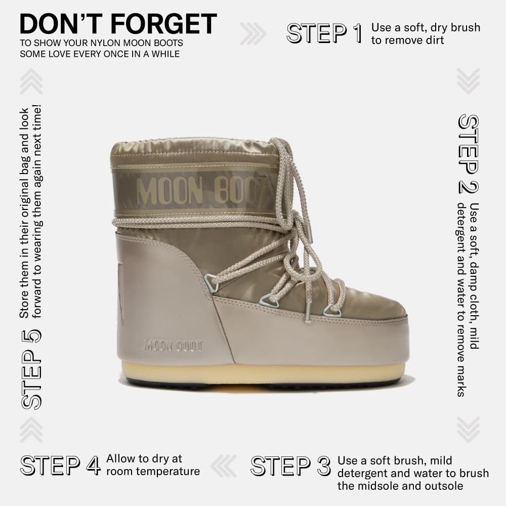 Moon Boot Botas de neve unissex Icon Low Glance, M9-10.5, W10-11.5