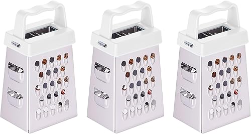 Miniatura 8 de Mini rallador de queso, 3 unidades, rallador de caja de acero inoxidable con asa, ralladores profesionales para rebanar quesos de cocina, jengibre,