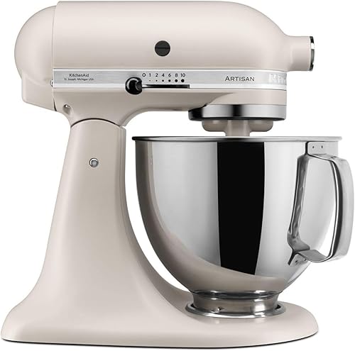 KitchenAid Robot Pâtissier - Artisan - Robot cuisine multifonctions à tête inclinable - Batteur avec 3 accessoires et Bol inox de 4,8 L - Milkshake