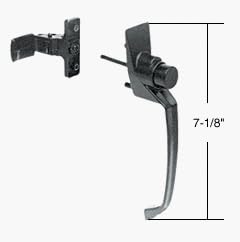 Black Storm and Screen Door Push Button Latch 1-1/2" Screw Holes