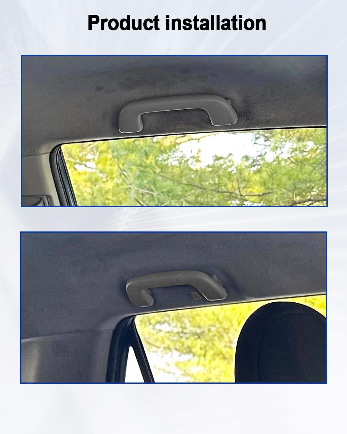 4 Pcs 74610-52030 Front Rear Inner Roof Pull Handle Fit for Toyota Corolla 4Runner Yaris Prius RAV4 Vios 2003-2021 Replace 74610-52020, Driver Passenger Side Auto Interior Grab Rail Handle Grey