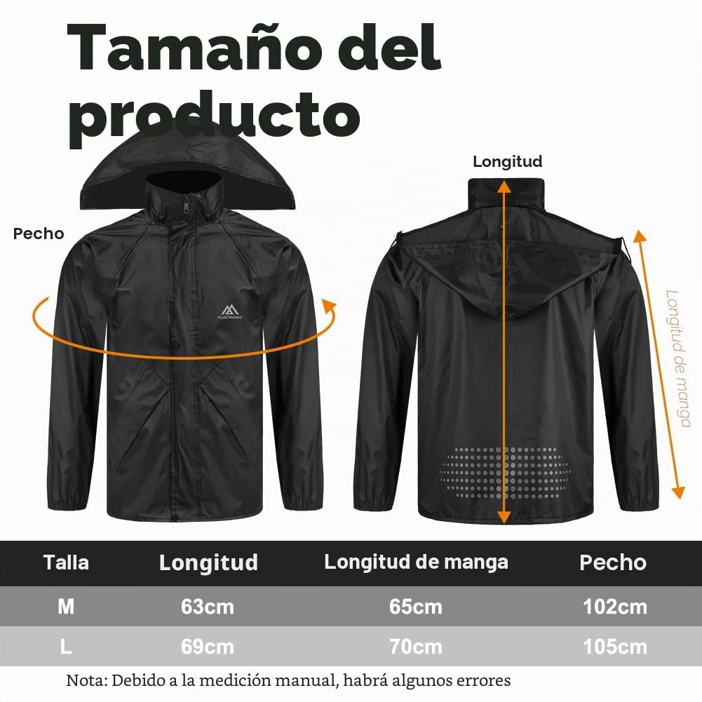 flintronic Chaqueta Para Niños, Chubasquero Impermeable Con Capucha, Cortavientos Niño Niña, Chaqueta Outdoor Running con Estuche