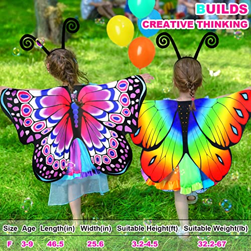 Disfraz de alas de mariposa para niñas miniatura 2