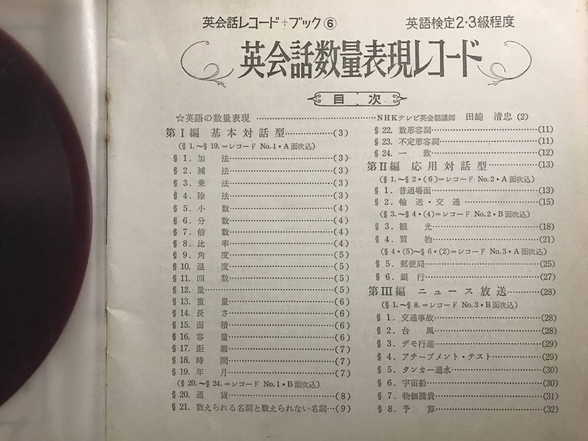 Amazon.co.jp: 超入手困難 世界初田崎清忠著『英会話数量表現レコード