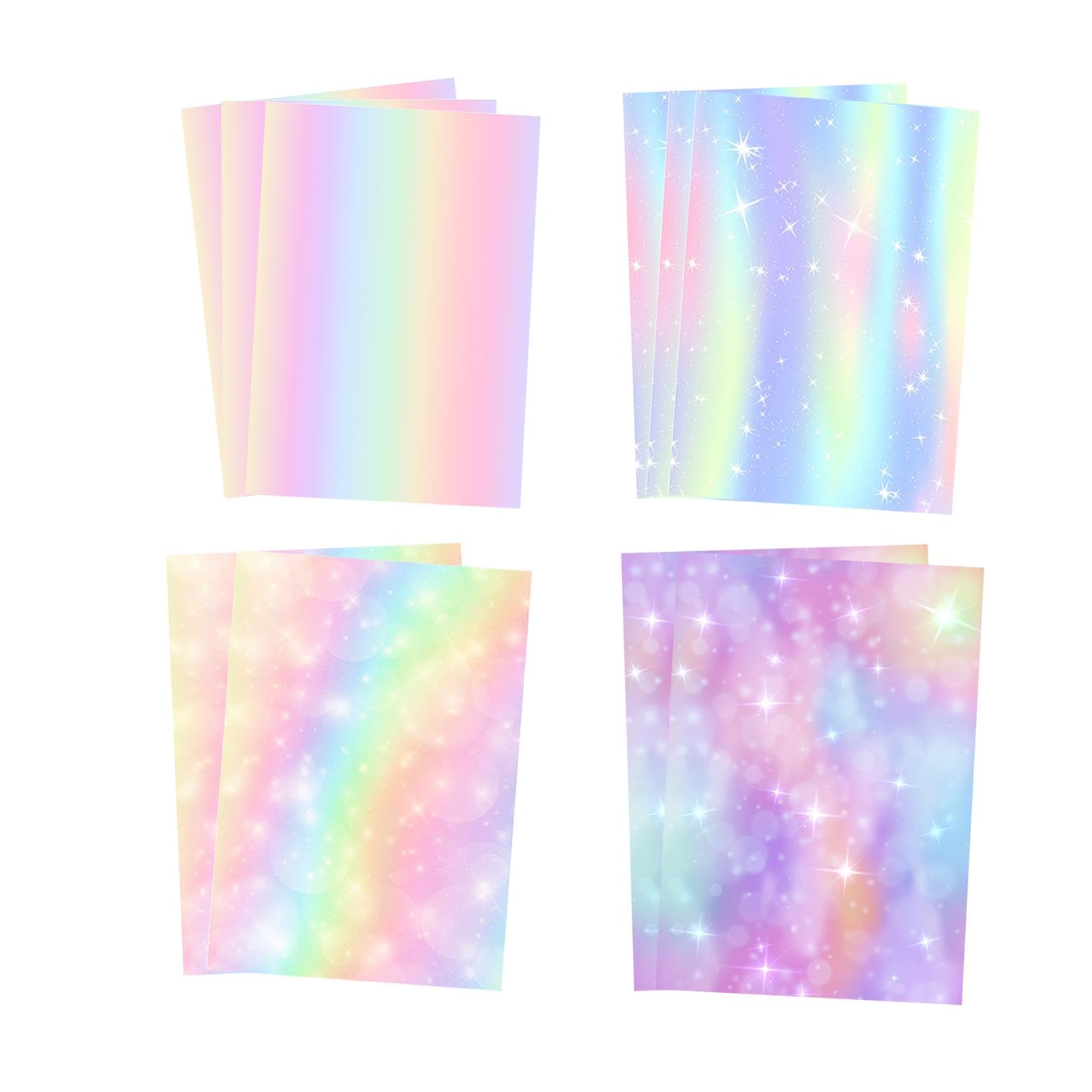 10 Sheets Wrapping Paper, 70x50cm Rainbow Gradient Gift Wrap for Women Girls, Valentine Day, Party Gift Wrapping Paper