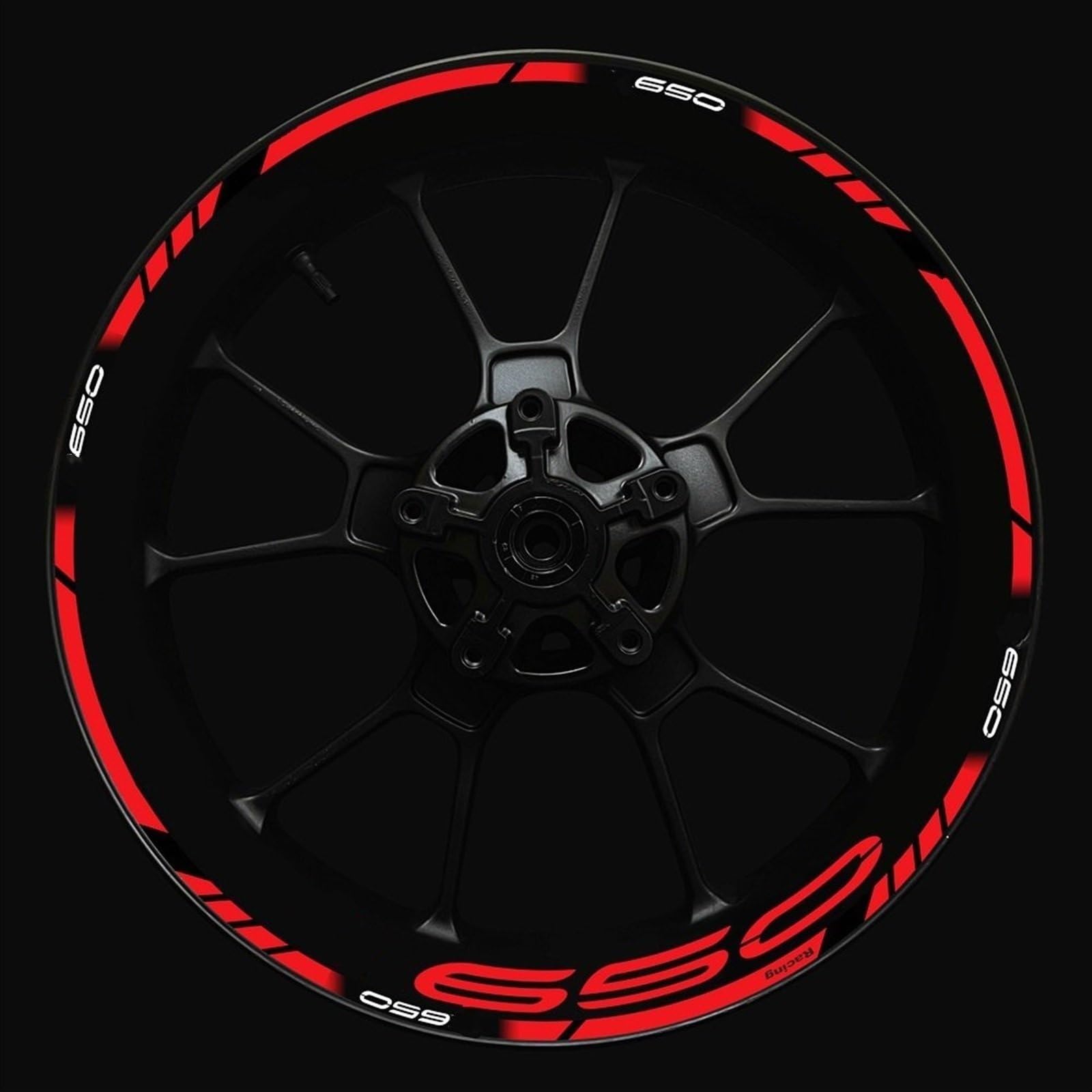 Front and Rear Wheel Hub Decal Set Improved Decoration for Kawasaki for Z650 Motorcycle Rim Stickers Motorbike(Color5)
