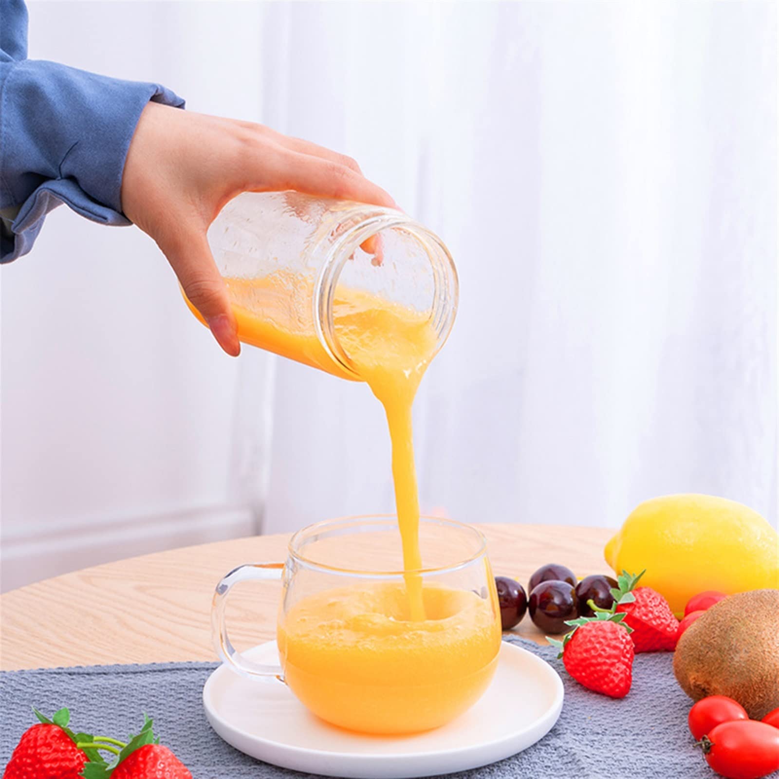 DieffematicJBJ Blender Portable USB Rechargeable Juicer Electric Mini Food Smoothie Processor Mixer Food Processor Machine Fruit Squeezer