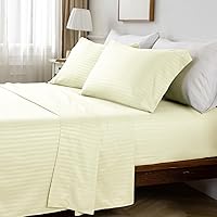 Vista 311 de HENGWEITEXT 18 Inch Cal King Sheets Deep Pocket,4 Piece Sheet Set Breathable and Cooling,Microfiber Sheet Set Deep Pocket,Wrinkle Free Shrinkage &