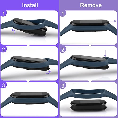 Miniatura 6 de Meliya Bandas para Amazfit Band 5 Correa de repuesto para mujeres y hombres, correa deportiva de silicona suave compatible con Amazfit Band 5