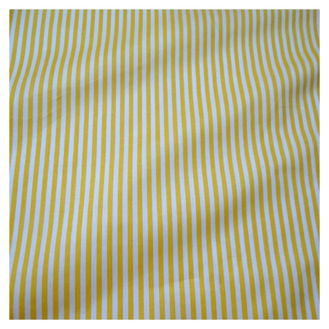 Baumwollstoff Streifen Stoff Meterware Gestreifter Polsterstoff 100% Baumwolle Stoff Zum Nähen Modestoff Dekostoff Handwerken Nähen Stoff für DIY Basteln Nähen Gelb 9# 500x160cm
