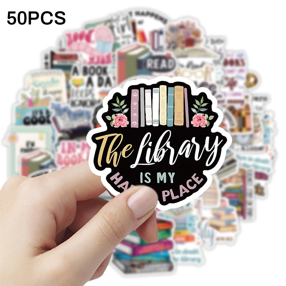 Cinturino da Mano Kindle Elastico Leggero per 6-8'' eReaders Fire Tablet, Supporto a Dito Nero + 50 Adesivi