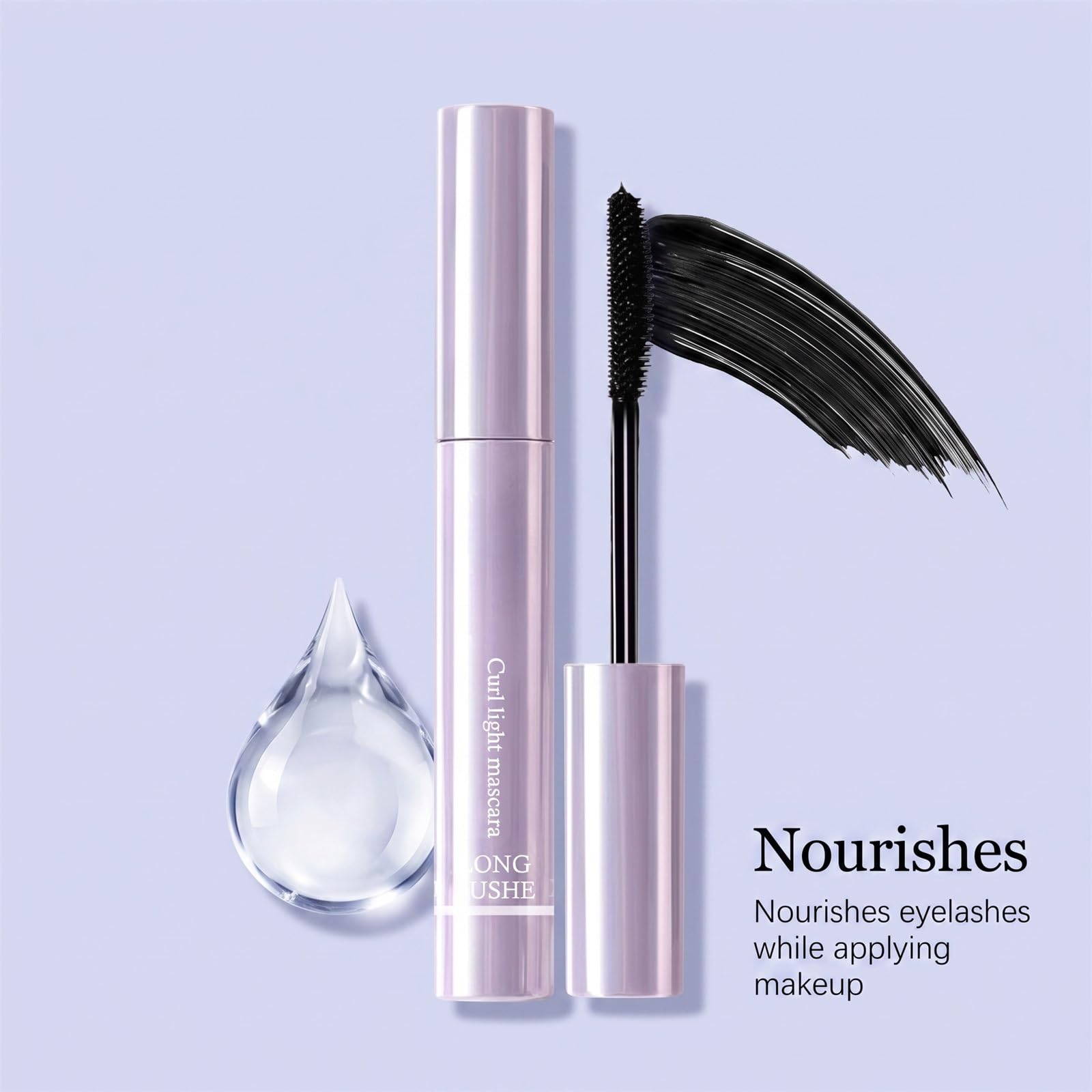 Mascara impermeabile ultra sottile per ciglia sottili e corte,Mascara nero fine | Mascara per donne anziane, fine effetto ciglia finte progettato per occhi sensibili trucco donna allungante e addensante