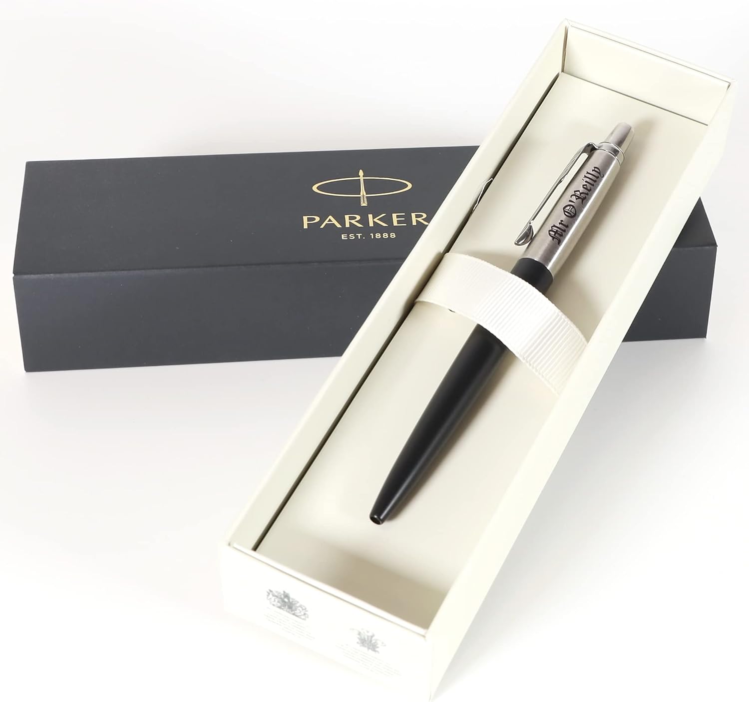Personalised Custom Parker Jotter Bond Street Pen + Gift Box | Design A Truly Unique Present | Laser Engraved - Black