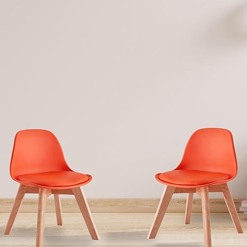 Miniatura 9 de Laoggbtb Juego de 4 sillas para niños, color sólido, estilo simple, silla de escritorio pequeña para niños de 3 a 10 años, diseño de respaldo