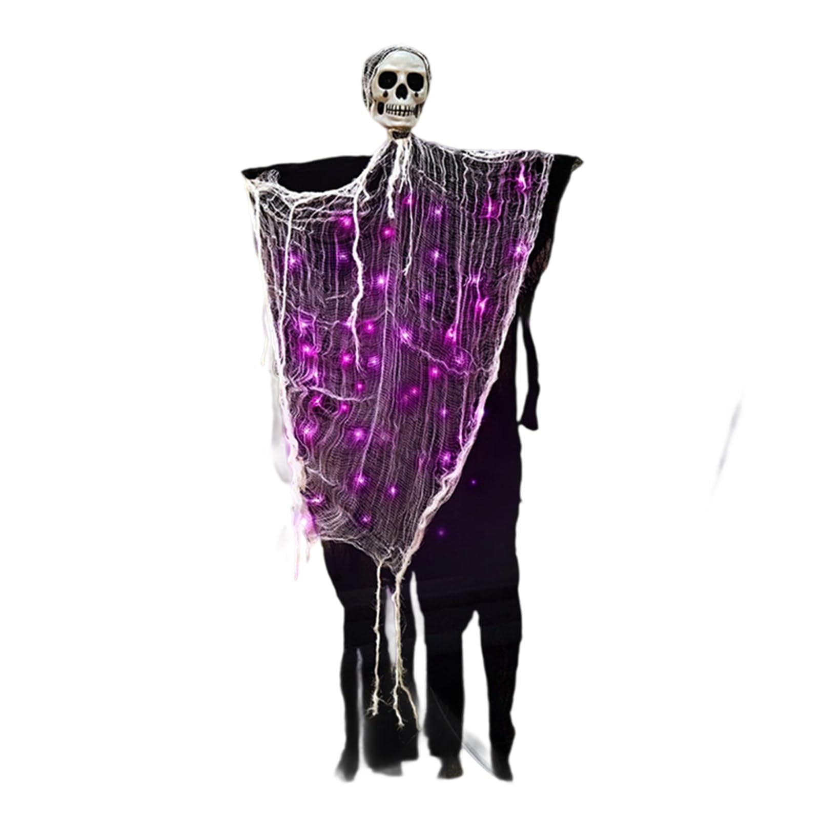 Elnwnnkc Hanging LED Lighted Skeletons Specter Halloween Decoration with Adjustable Arms for Indoors Outdoor Eerie Party Decors LED Light Up Skeletons Ornament