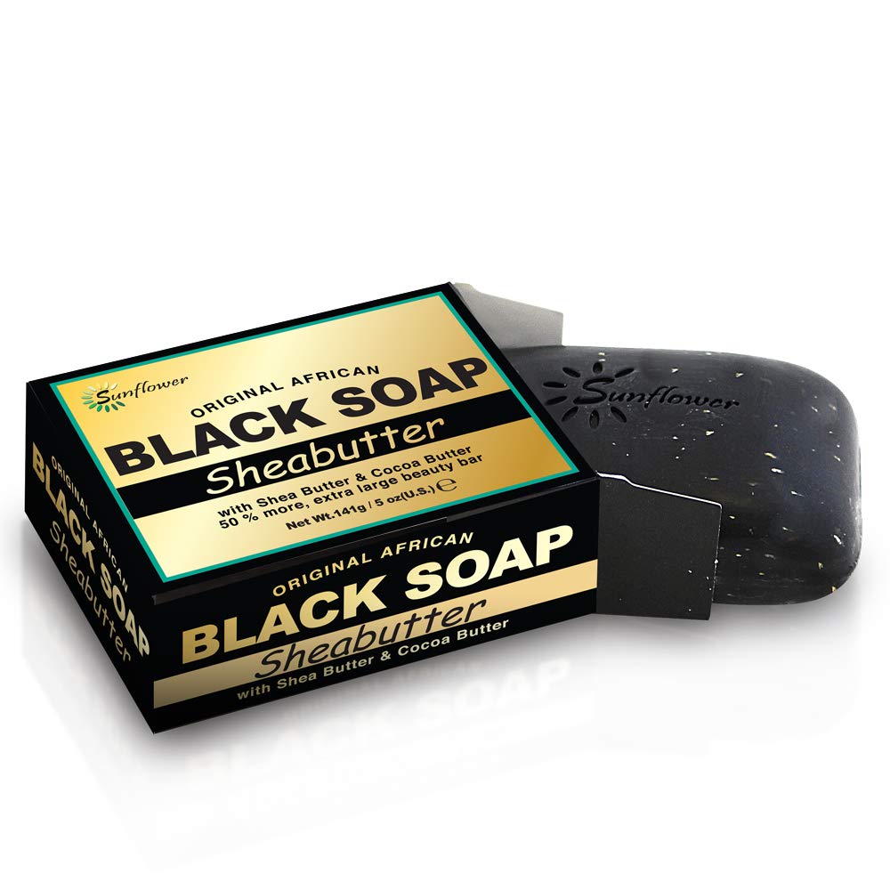 Nature's Spirit African Black Soap - Shea Butter 5 oz. (Pack of 2)