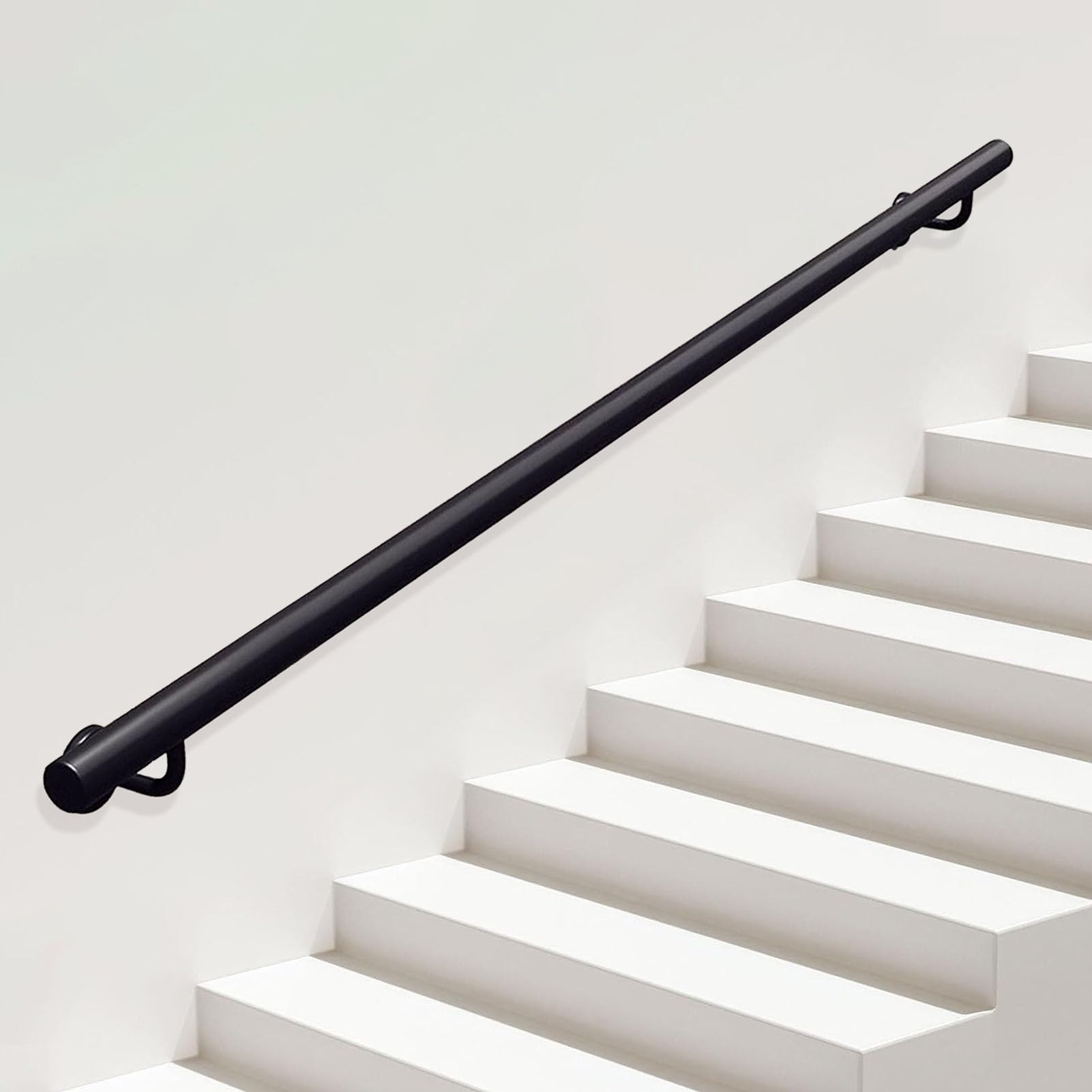 Rampe d'escalier en fer forgé haut de gamme, barre de support durable de 30 à 600 cm