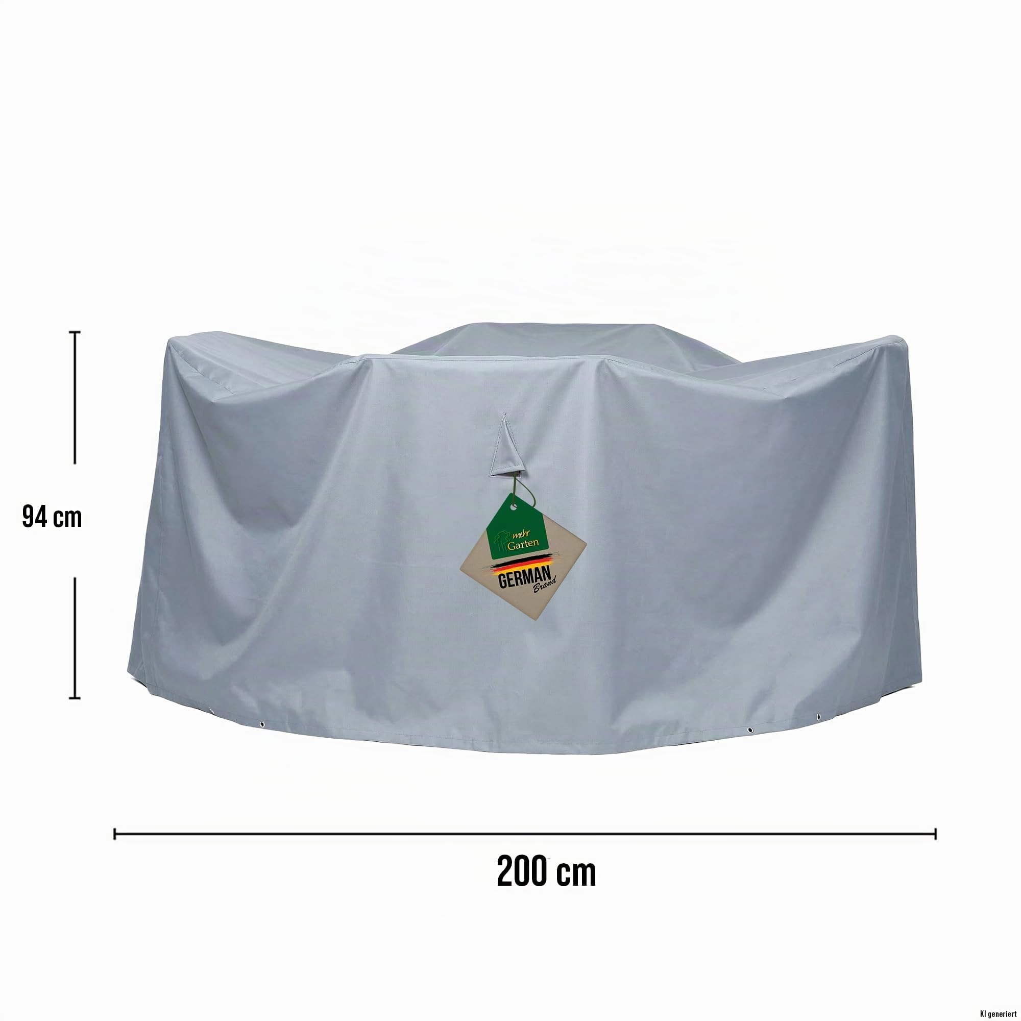 Abdeckung Gartenmöbel Sitzgruppe rund, Ø200x94 cm, 600D Oxford | wasserdicht, UV-beständig, reißfest und winterfest - robuste Schutzhülle für Gartentisch und Gartenstühle mit Kordelzug