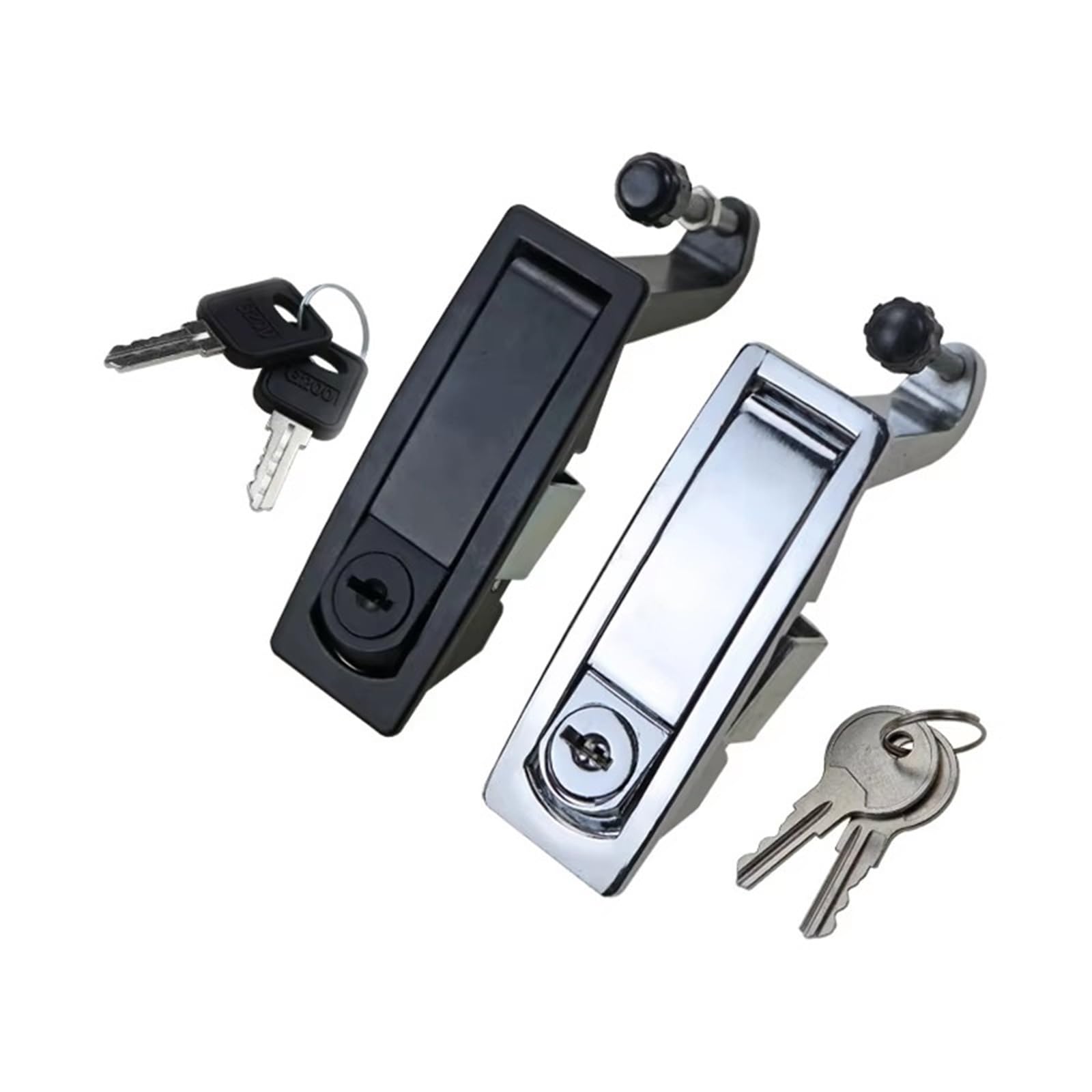Ntbpeyzvqf With Lock Zinc Alloy Flat Lock Push Type Bounce Industrial Machinery Equipment Cabinet Door Electrical 1Pcs(With Lock)