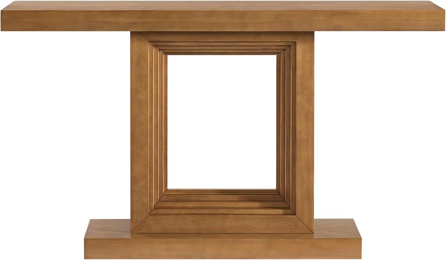 Alaterre Furniture Pismo Solid Wood Console Table - 56 Inch Modern Farmhouse Entryway Table - Easy Assembly Living Room Furniture for Behind The Couch, Entryway, or Hallway (Oak)